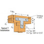 Simpson Strong Tie 66T  14-ga "T" Strap Tie (6" x 6" x 1-1/2") Image 1