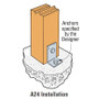 Simpson Strong Tie A24  Angle/Post Tie (3-7/8" x 2" x 2-1/2") Image 1