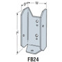 Simpson Strong Tie FB24Z  2x4 Fence Bracket 20 gauge Z-Max Finish Image 1