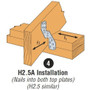 Simpson Strong Tie H2.5AZ  Hurricane Tie New Style Z-Max Finish Image 2