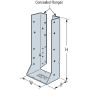 Simpson Strong Tie HUC414  4x14 Heavy Duty Joist Hanger Concealed/Reverse Flange Image 1