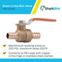 SharkBite 22461LFA  1/2" x 1/2" Barbed Brass Crimp or Clamp Ball Valve Image 3