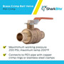 SharkBite 22462LFA  3/4" x 3/4" Barbed Brass Crimp or Clamp Ball Valve Image 3