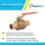 SharkBite 22463LFA  1" x 1" Barbed Brass Crimp or Clamp Ball Valve Image 3