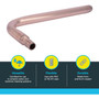 SharkBite 22791  1/2" x Closed End Brass Crimp or Clamp Copper Stub-Out Elbow (4" x 8") Image 2