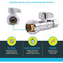 SharkBite 23037-0000LF  1/2" Push-to-Connect x 3/8" Compression Brass Straight Stop Quarter-Turn Valve Image 2