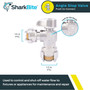 SharkBite 23048-0000LF  1/2" x 1/4" (3/8" OD) Push-to-Connect Brass  Angle Stop Quarter-Turn Valve Image 1