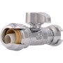 SharkBite 23049-0000LF  1/2" x 1/4" (3/8" OD) Push-to-Connect Brass  Straight Stop Quarter-Turn Valve Image 0