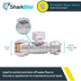 SharkBite 23049-0000LF  1/2" x 1/4" (3/8" OD) Push-to-Connect Brass  Straight Stop Quarter-Turn Valve Image 1