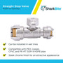 SharkBite 23049-0000LF  1/2" x 1/4" (3/8" OD) Push-to-Connect Brass  Straight Stop Quarter-Turn Valve Image 3