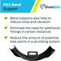 SharkBite 23050  1/2" PEX Bend Support with Bracket - Plastic Image 3