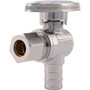 SharkBite 23058LF  1/2" Barb x 3/8" OD Compression Brass Quarter-Turn Angle Stop Valve Image 0