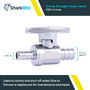 SharkBite 23062LF  1/2" x 3/8" Barbed Brass Multi-Turn Straight Stop Valve Image 1