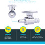 SharkBite 23062LF  1/2" x 3/8" Barbed Brass Multi-Turn Straight Stop Valve Image 2