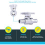 SharkBite 23063LF  1/2" x 1/2" Barbed Brass Multi-Turn Straight Stop Valve Image 2