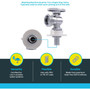 SharkBite 23064LF  1/2" Barb x 3/4" MHT Brass  Quarter-Turn Angle Stop Valve Image 2