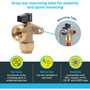 SharkBite 25560LF  1/2" Push-to-Connect x 3/4" MHT Washing Machine Angle Valve Image 2