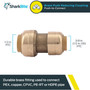 SharkBite U009LFA  3/8" (1/2" OD) x 1/2" Brass Push-to-Connect Reducing Coupler Image 1
