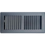 Sierra Grates TWF414-GRY  4" x 14" Steel 2 Way Louvered Design Floor Register Granite Grey Image 0