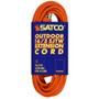 Satco 93-5034  8' Orange Light Duty Outdoor Extention Cord (16-3 SJTW-3) Image 0
