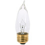 Satco S3764  25 Watt Turn Tip Medium Base Clear Decorative Light Bulbs - 2 per Card Image 0