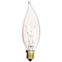 Satco S3774  25 Watt Turn Tip Candle Base Clear Decorative Light Bulbs - 2 per Card Image 0