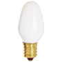 Satco S3792  7 Watt C7 White Night Light Bulbs with Candle Base - 2 per Card Image 0