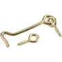 Onward 139BR  2-1/2" Gate Hook and Eye - Steel with Brass Finish - 2 per Package Image 0