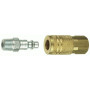 Tru-Flate 13-201  1/4" Industrial / Milton Design ("I/M" Style) Air Line Quick Disconnect Coupler & Plug Set Image 0