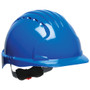 JSP 280-EV6151-50  Evolution Deluxe - Standard Brim Hard Hat With 6 Point Polyester Suspension And Wheel Ratchet Adjustment - Blue Image 0