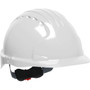 JSP 280-EV6151V-10  Evolution Deluxe - Standard Brim Vented Hard Hat 6 Point Polyester Suspension With Wheel Ratchet Adjustment - White  Image 0