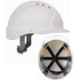 JSP 280-EV6151V-10  Evolution Deluxe - Standard Brim Vented Hard Hat 6 Point Polyester Suspension With Wheel Ratchet Adjustment - White  Image 1