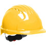 JSP 280-EV6151V-20  Evolution Deluxe - Standard Brim Vented Hard Hat 6 Point Polyester Suspension With Wheel Ratchet Adjustment - Yellow Image 0