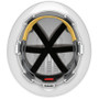 JSP 280-EV6161-LY  Evolution Deluxe - Full Brim Non Vented Hard Hat 6 Point Polyester Suspension With Wheel Ratchet Adjustment - Lime Yellow Image 1