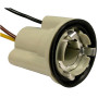 Pico 5402A  Stop-Tail-Turn-Park Light Socket Double Contact 3-Wire 3-18ga Leads for Bulb 1034, 1154, 1157 Compatible with GM Vehicles - 25 per Package Image 0