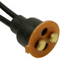 Pico 5424A  Universal Double Contact Replacement Lamp Socket Pigtail 2-18ga Leads with Phenolic Disc and Weatherproof Boot 25 per Package Image 0