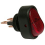 Pico 5580A  12 Volt 25 Amp On-Off Red Illuminated Oval Rocker Switch SPST 25 per Package Image 0