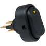Pico 5586PT  12 Volt 25 Amp On-Off Amber LED Dot Illuminated Oval Rocker Switch SPST Image 0