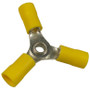 Pico 1920A  12-10 AWG(Yellow)  Flared Vinyl Insulated Electrical Wiring 3-Way Electrical Wiring Connectors 100 Per Package Image 0