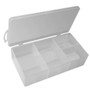 Pico 0001A  6-1/2" x 3-1/2" x 1-1/2" Empty 6 Compartment Flex Plastic Kit Box Image 0 Pico 0001A  6-1/2" x 3-1/2" x 1-1/2" Empty 6 Compartment Flex Plastic Kit Box Image 0