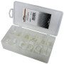 Pico 0001-N  44 Piece Nylon Wiring Clamp Assortment Kit 9 Sizes from 1/8" to 1" ID in Plastic Kit Box Image 0
