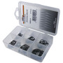 Pico 0001-R  60 Piece Internal and External Retaining Ring Assortment Kit 6 Sizes in Plastic Kit Box Image 0