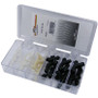 Pico 0002-V  18 Piece Vacuum Line Plastic Hose Tee Assortment Kit 5 Sizes from 1/8" to 3/8" Hose ID in Plastic Kit Box Image 0