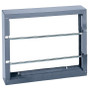 Pico 0021A  Empty 2 Rod Wire Spool Metal Storage / Dispenser Rack 26" wide x 18" tall x 6" deep Image 0