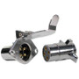 Pico 0725PT  Chrome 4-Pole 20 Amp Male Plug & Female Socket Trailer Electrical Connector Set Image 0