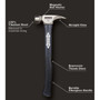 Stiletto  TI12MC-F  12 oz Titanium Milled Face Hammer 16" Hybrid Fiberglass Handle Image 3