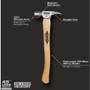 Stiletto TI14MC 14oz Titanium, Milled Face, Curved Handle Framing Hammer Image 3