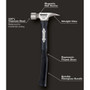 Stiletto  TI14MC-F  14 oz Titanium Milled Face Hammer 16" Hybrid Fiberglass Handle Image 3