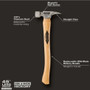 Stiletto TI14SC  14oz Titanium, Smooth Face, Curved Handle Framing Hammer Image 3