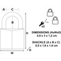 Master Lock 130D  1-3/16" Wide Solid Brass Body Padlock with 5/8" Shacle Height Image 3